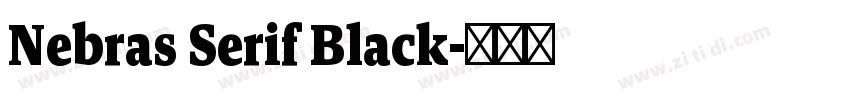 Nebras Serif Black字体转换